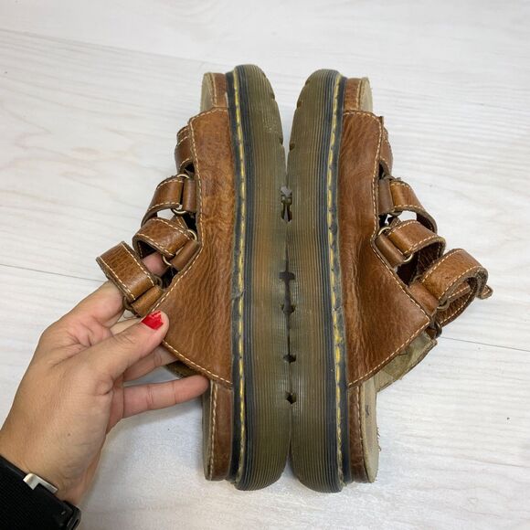 Vintage Dr. Martens Dune Fisherman Y2K Leather Chunky Sole Platform Sandals Sz 9 - Picture 3 of 11